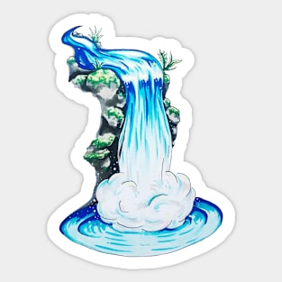 Blue Waterfall Sticker